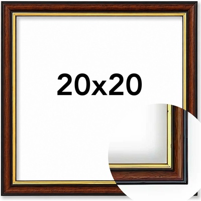 Fotorámeček Heidelberg Rozměr: 20 x 20 cm, Barva: Hnědá, Typ zasklení: Plexi