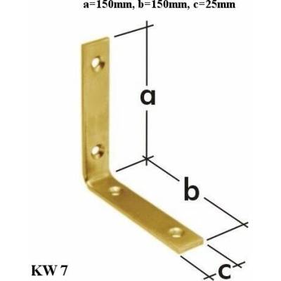 Domax KW7 - Uholník úzky 150 x 150 x 25 x 5,0 mm