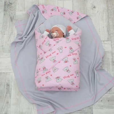 ESITO Zavinovačka JERSEY Teddy bears růžová