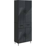 vidaXL Комплект шкафове 2 бр. Черно Инженерна дървесина (3416665)