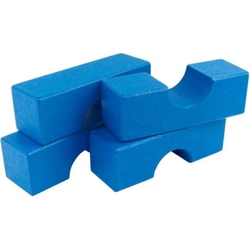 DrKO Dřevěný most malý 12 x 4 x 4 cm 1ks modrá