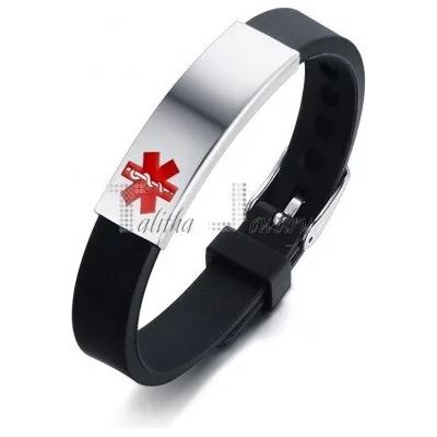 Talitha Гривна с плочка за гравиране с медицински знак