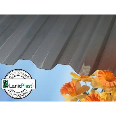 Lanit Plast Polykarbonátová trapézová deska Marlon CSE FR 76/16 s jemnou krupičkou 1,06 x 3 m bronz 1 ks