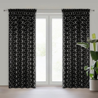 Takoy Závěs MILI zatemňující zdobený geometrickým potiskem 140 x 270 cm-HF-460760 | 140 x 270 cm