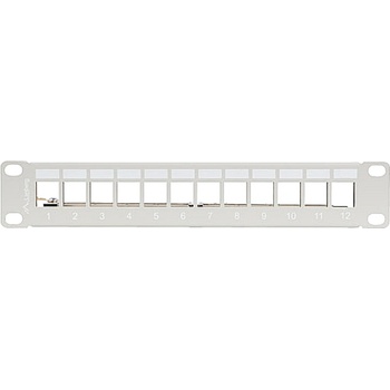 Lanberg patch panel blank 12 port 1U 10" ftp for keystone modules grey v2 (PPKS-9212-S)