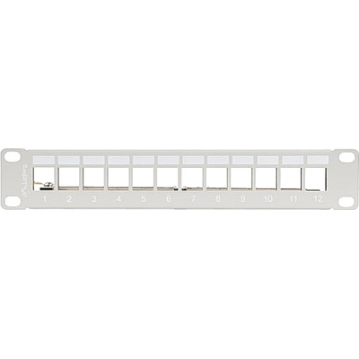 Lanberg patch panel blank 12 port 1U 10" ftp for keystone modules grey v2 (PPKS-9212-S)