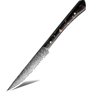 HARAHU Дамаски кухненски нож UT-35148 - Steak / Черен KP35148