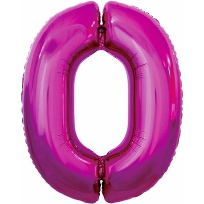 Lepaso Fóliový balónek číslo 0-9 růžový 92 cm%