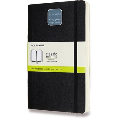 Moleskine Zápisník Expanded A5 měkké desky čistý, černý 200 listů – Zboží Dáma