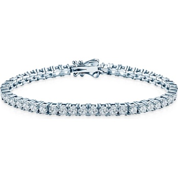 SAVICKI Тенис гривна Luminy 3, 4 мм: сребърна, моисанити