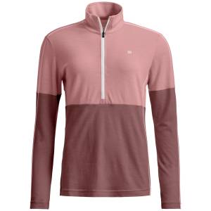 ORTOVOX 185 Rock'N'Wool Zip Neck Размер: L / Цвят: розов