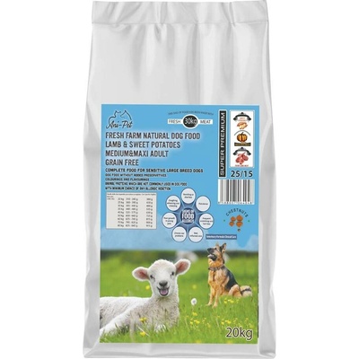 Fresh Farm Adult Medium & Maxi Single Protein Grain Free Lamb & Sweet Potatoes Intestinal 20 kg