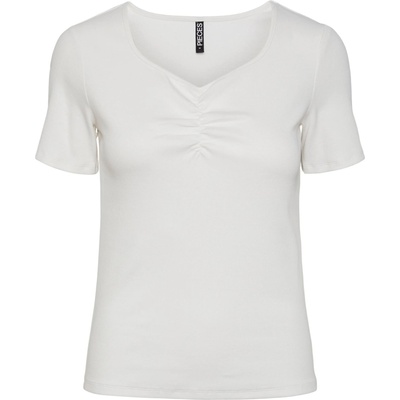 PIECES Тениска 'Tania' бяло, размер XS