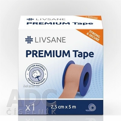Livsane Fixačná Páska Premium 2,5cm x 5m, béžová, cievka, 1x1 ks