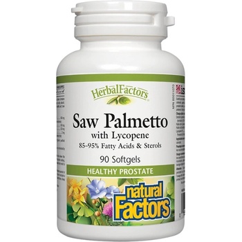Image 1 of Natural Factors Saw Palmetto with Lycopene [90 Гел капсули]
