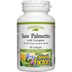 Natural Factors Saw Palmetto with Lycopene [90 Гел капсули]