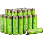 Amazon 24-Pack Rechargeable AA NiMH Batteries with High Capacity, 2400 mAh, 1.2 V, Up to 400 Times Rechargeable, Pre-Charged - 240AAHCB (240AAHCB)