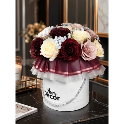 Mydlový flower box Aura Decor No. 18, biely