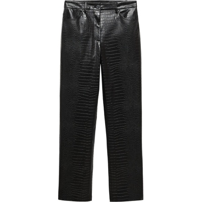 MANGO Панталон 'croco' черно, размер 32