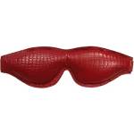 Rouge Leather Padded Blindfold Burgundy with Black Accessories