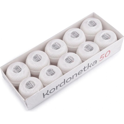 Příze Kordonetka 20 g Varianta: 8002/50 bílá, Balení: 10 ks