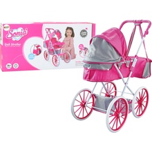 Lean Toys 17736 Kovový s taškou veľké kolesá ružový