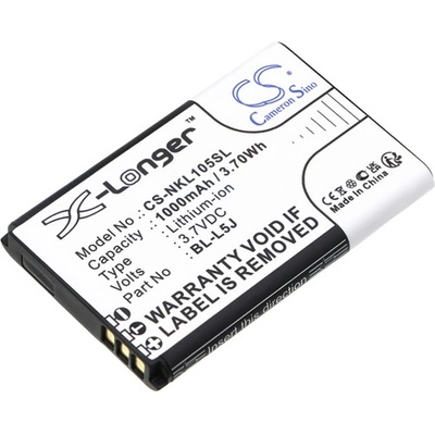 Cameron Sino Li-Ion батерия (3, 7 V / 1000 mAh, съвместима с Nokia BL-L5J) BLACK CS-NKL105SL (CS-NKL105SL)