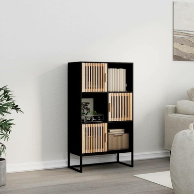 Nábytek XL Highboard černý 70 x 35 x 125 cm kompozitní dřevo
