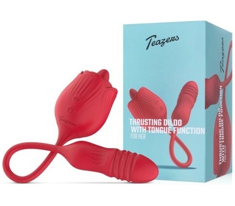 Teazers Thrusting Dildo with Tongue Function