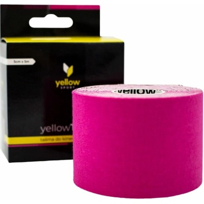 yellowSPORT Kineziologická tejpovacia páska ružová 5 cm x 5 m