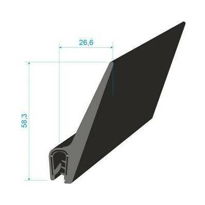 00547020 U-PIRELI s kovovou výztuží s horním těsněním, 78°Sh, U-PVC, bříško-EPDM