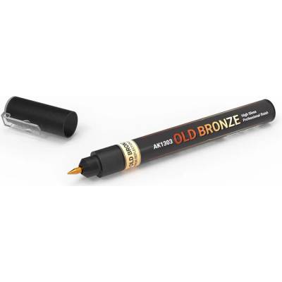 AK-Interactive Farbiaca fixka AK Old bronz metallic liquid marker starý bronz