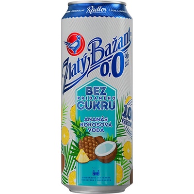 Zlatý Bažant Radler ananás kokosová voda 0,0% 6 x 500 ml (plech)