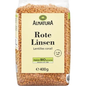 Alnatura Био червена леща - 400 г