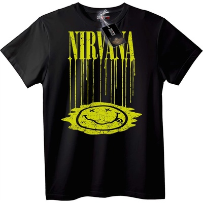NOONEBRAND Тениска Nirvana Капещ Смайли - XL, White