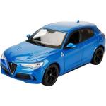 Bburago Метална количка Bburago - Alfa Romeo Stelvio Q4 Quadrifoglio V6, 1: 24, синя (18-21086B)