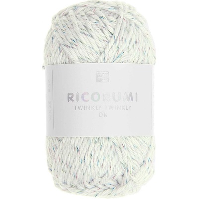 Rico Design Háčkovací příze Ricorumi Twinkly Twinkly odstín 002 bílá - 1 ks