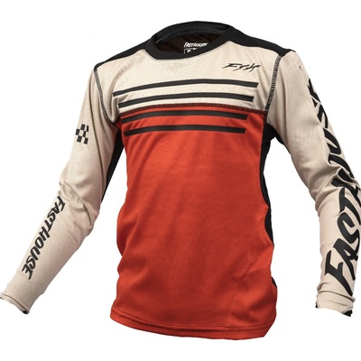 Fasthouse Youth Alloy Sidewinder Long Sleeve Jersey Cream Red
