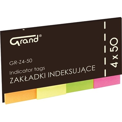 Grand Лепящи индекси Grand 50х20mm 4x50л. Неон (1302059-58-150-1418)