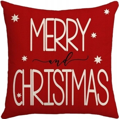 Textilomanie Vianočná MERRY CHRISTMAS červený 45 x 45 cm