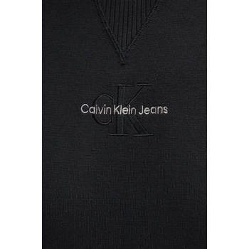 Calvin Klein Памучен пуловер Calvin Klein Jeans в черно от лека материя J30J325671 (J30J325671)