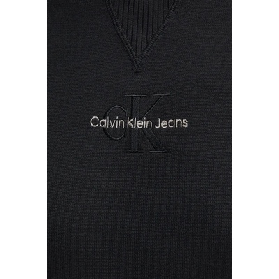 Calvin Klein Памучен пуловер Calvin Klein Jeans в черно от лека материя J30J325671 (J30J325671)