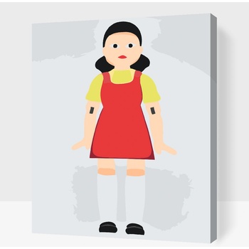 Vymalujsisam Maľovanie podľa čísiel Squid game zelená červená