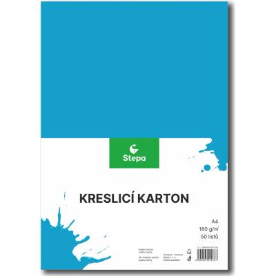 Karton barevný kreslicí A4 210 x 297mm 50 listů/180g světle modrý