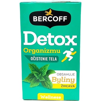 Bercoff Detox organizmu zmes bylín zeleného a čierneho čaju žihľava 20 x 1,5 g
