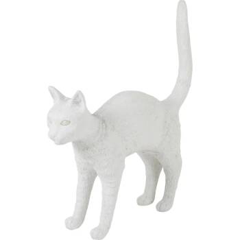 Seletti Настолна лампа JOBBY THE CAT 52 cm, LED, бяла, Seletti (SLT15040)