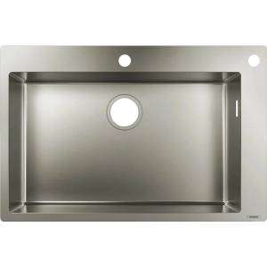 Hansgrohe Кухненска мивка Hansgrohe S71 от неръждаема стомана 76x50 см (43308800) Мивка за вграждане