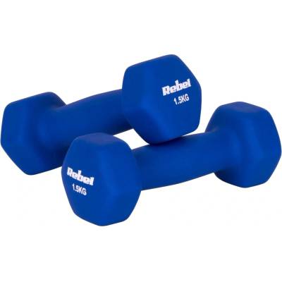Rebel RBA-2330-1.5 Činky HEX litinové neoprenové 2 x 1,5 kg