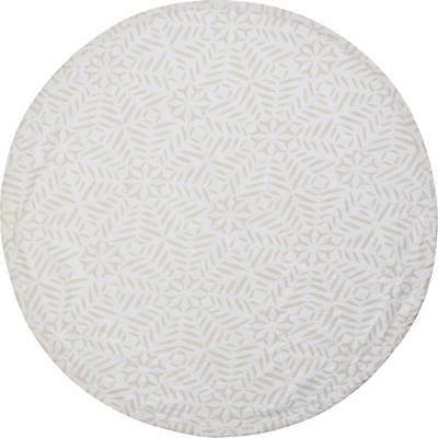 House Doctor Koberec pod vánoční stromek Gift Off-white Ø 120 cm, krémová barva, textil