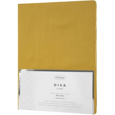 Takoy Prostěradlo bez gumy z bavlněného saténu barva hořčicové 125 g/m2 DINA Diva Line-HF-376065 220x210 220x210